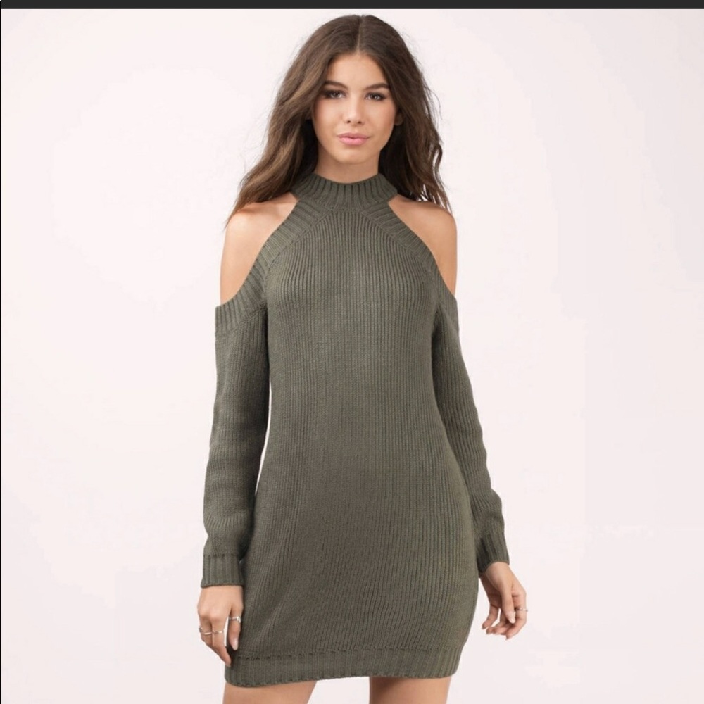 SOLDDDD Olive green sweater dress